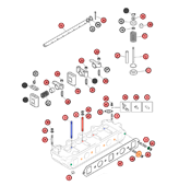 TLCS : Vue éclatée du bloc moteur 850 998 1100cc, pièces Austin Mini.